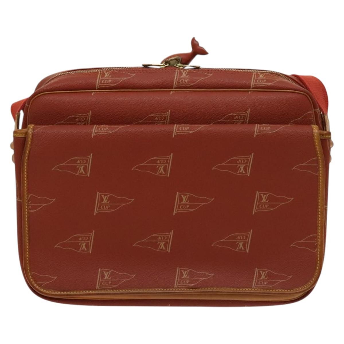 Louis Vuitton Cup Calvi Messenger Bag Coated Canvas, RED, CANVAS, Crossbody bag