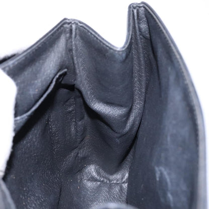 Celine Vintage Circle Logo Crossbody Bag Leather, BLACK, LEATHER, Crossbody bag