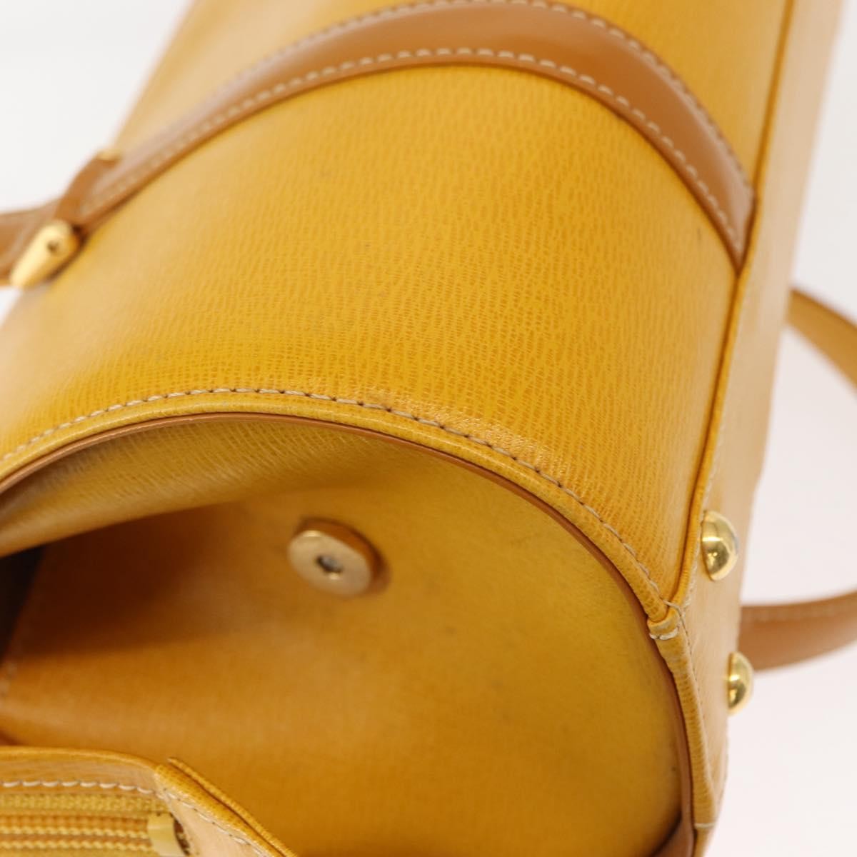 Burberry Vintage Handbag Leather, YELLOW, LEATHER, Handbag