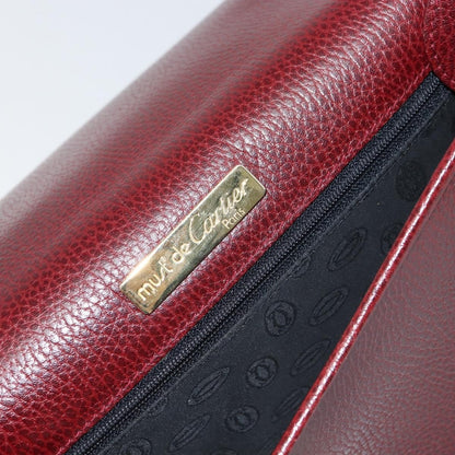 cartier Must de Cartier Shoulder Bag Leather, BURGUNDY, LEATHER, Shoulder bag