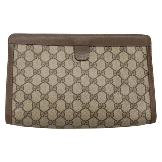 Gucci Vintage old clutch Canvas, BEIGE, PVC, Clutche & pouche