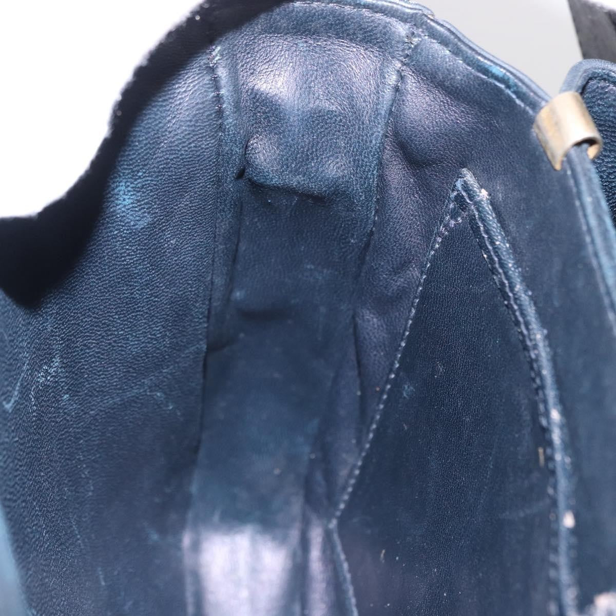 Celine Horse Carriage Shoulder bag Canvas and Leather, NAVY, CANVAS, Shoulder bag