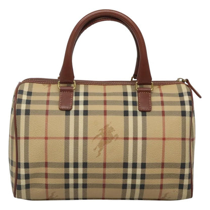 Burberry Chester Satchel Haymarket Coated Canvas, BEIGE, CANVAS, Handbag