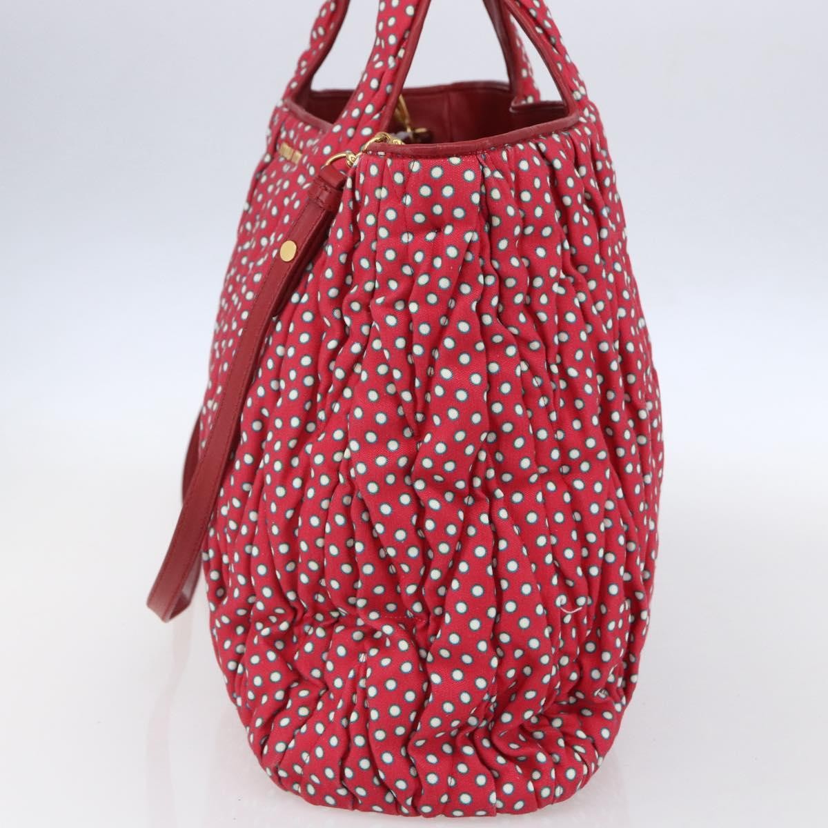 Miu Miu Shopper Tote Matelasse canvas, RED, CANVAS, Tote bag