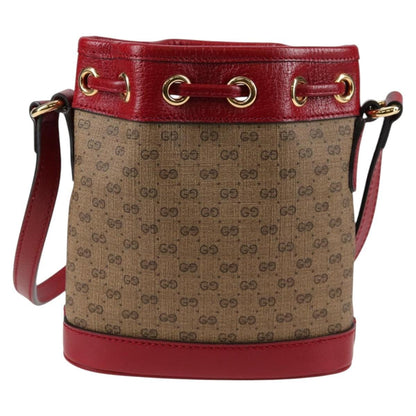 Gucci Doraemon Bucket Bag Printed Mini GG Coated Canvas, BEIGE, PVC, Crossbody bag