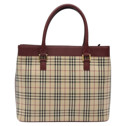 Burberry Nova Check Tote Canvas and Leather, BEIGE, CANVAS, Tote bag