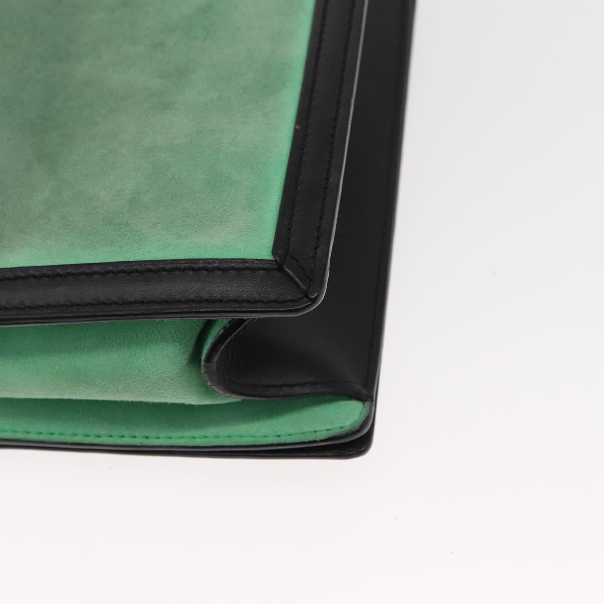 Loewe Barcelona Shoulder Bag Suede with Leather, GREEN, SUEDE, Shoulder bag