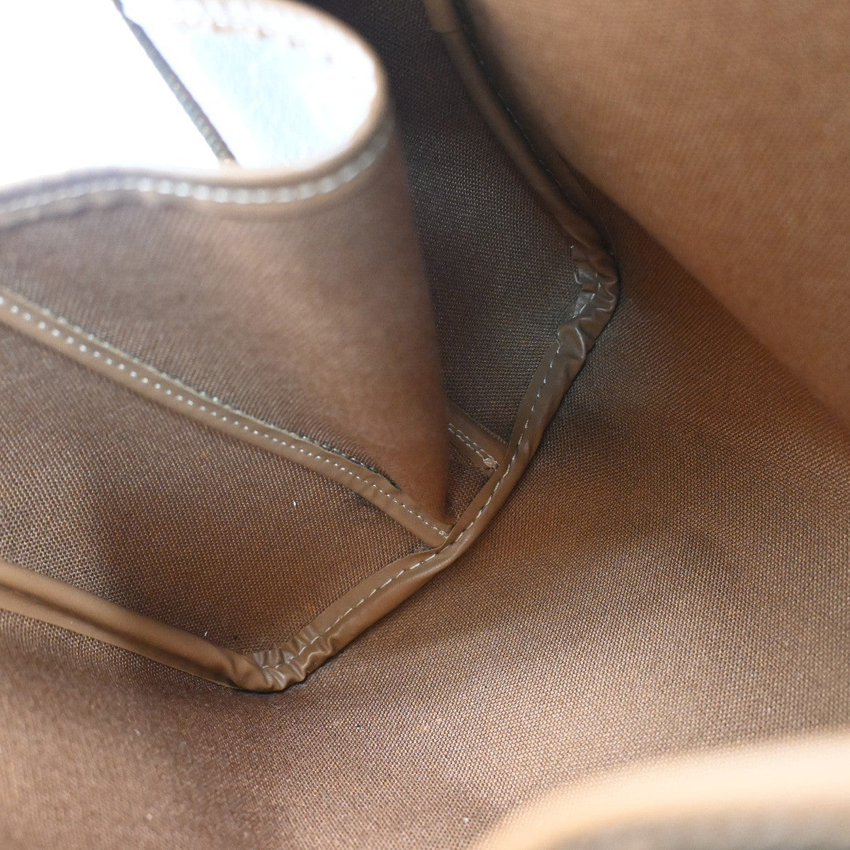 Christian Dior Vintage Honeycomb Handbag Canvas Leather, BROWN, CANVAS, Handbag