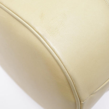 Chanel Vintage CC Drawstring Bucket Bag Lambskin, BEIGE, LEATHER, Shoulder bag