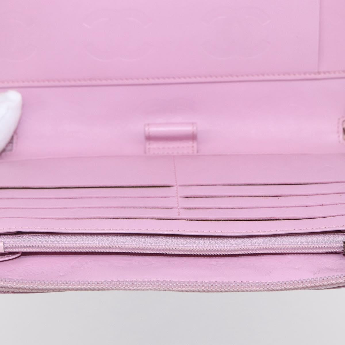 Chanel Cambon Zip Around Wallet Quilted Lambskin, PINK, LEATHER, Wallets