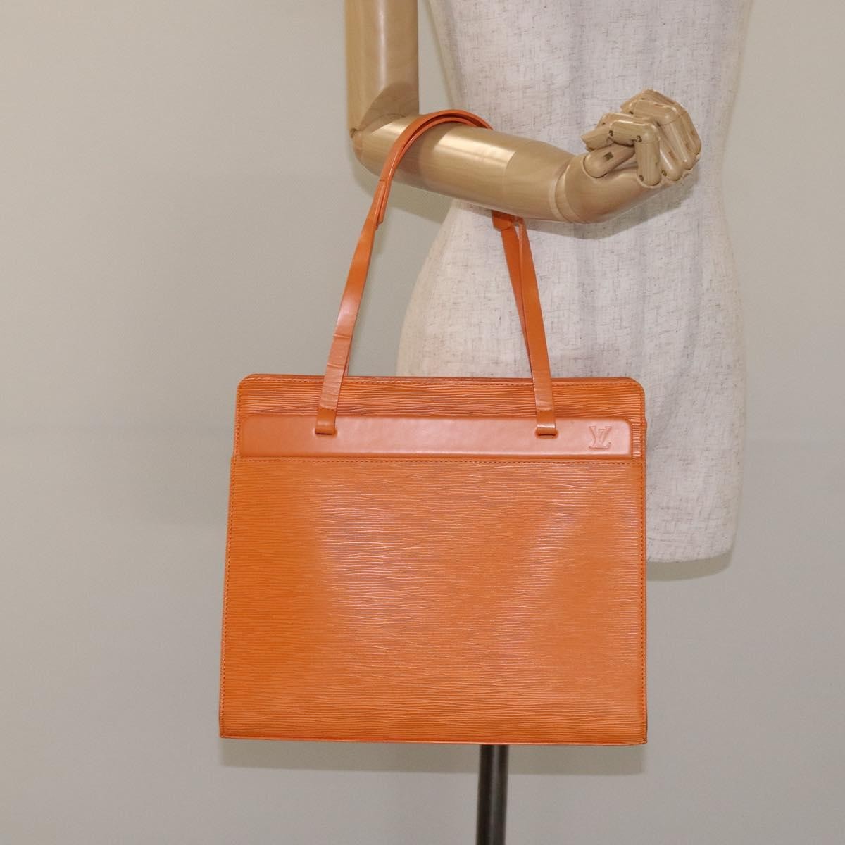 Louis Vuitton Croisette Handbag Epi Leather, ORANGE, LEATHER, Handbag