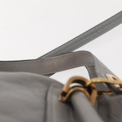 Chloe Paraty Top Handle Bag Leather, GRAY, LEATHER, Handbag