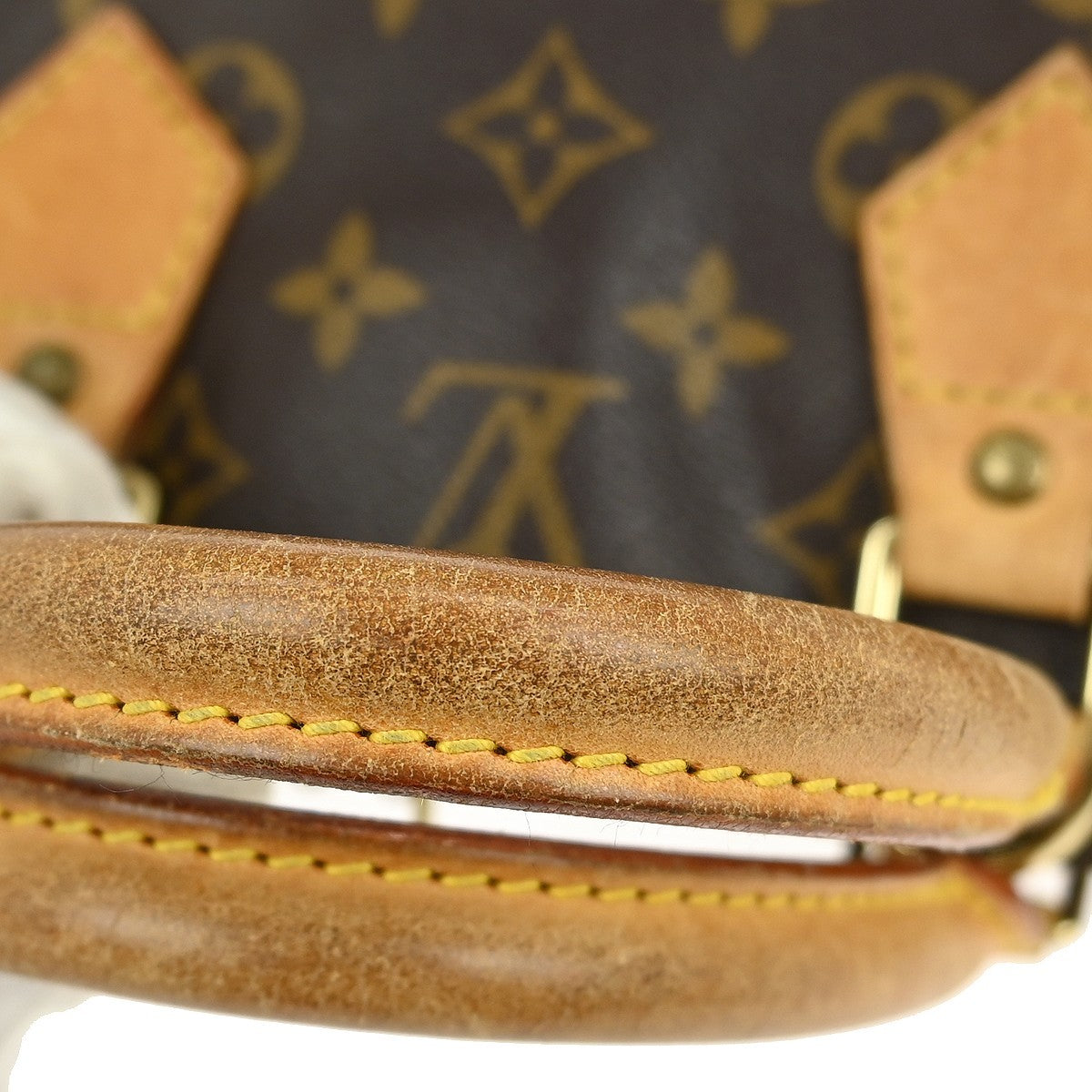 Louis Vuitton Vintage Alma Handbag Monogram Canvas, BROWN, CANVAS, Handbag