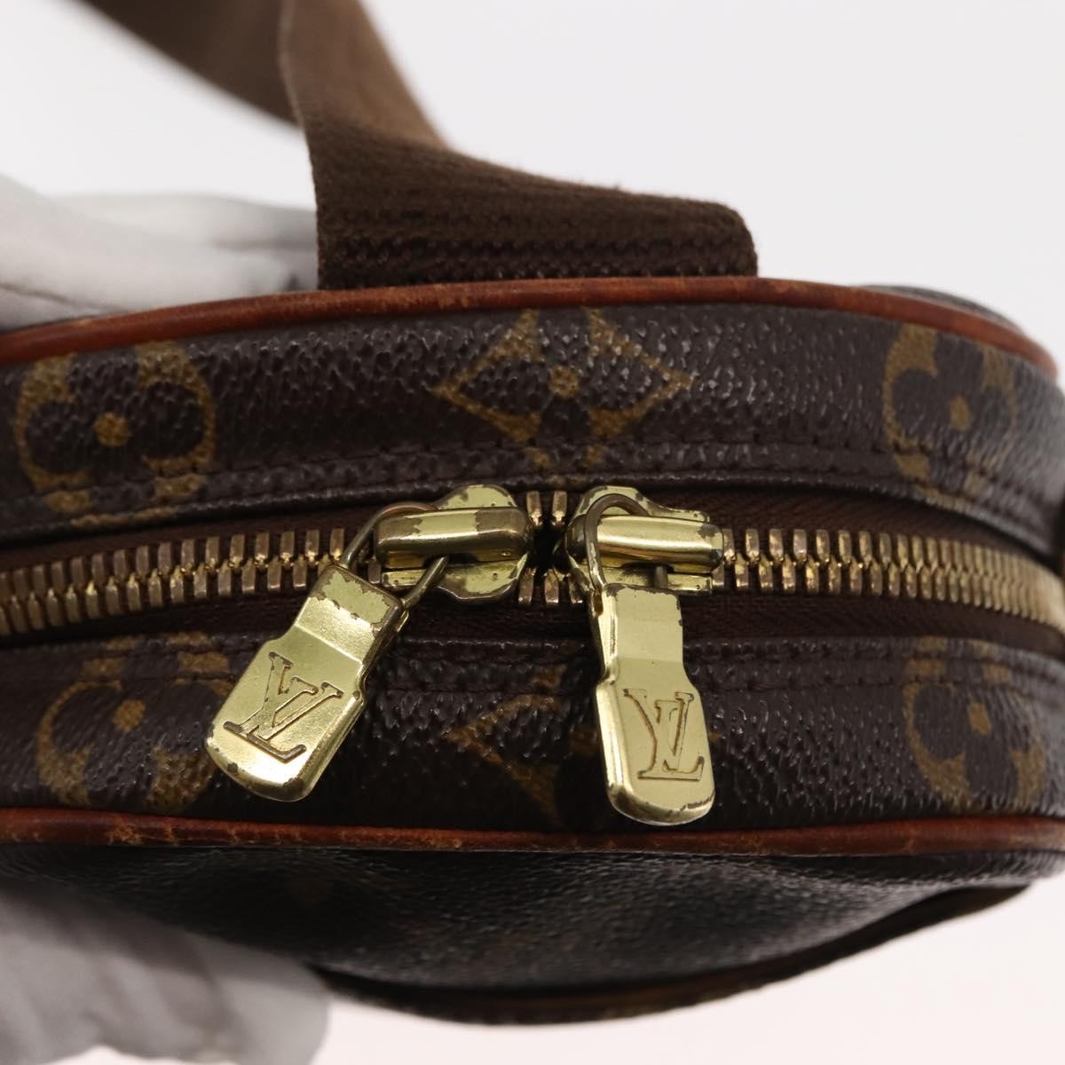 Louis Vuitton Pochette Gange Monogram Canvas, BROWN, CANVAS, Clutche & pouche