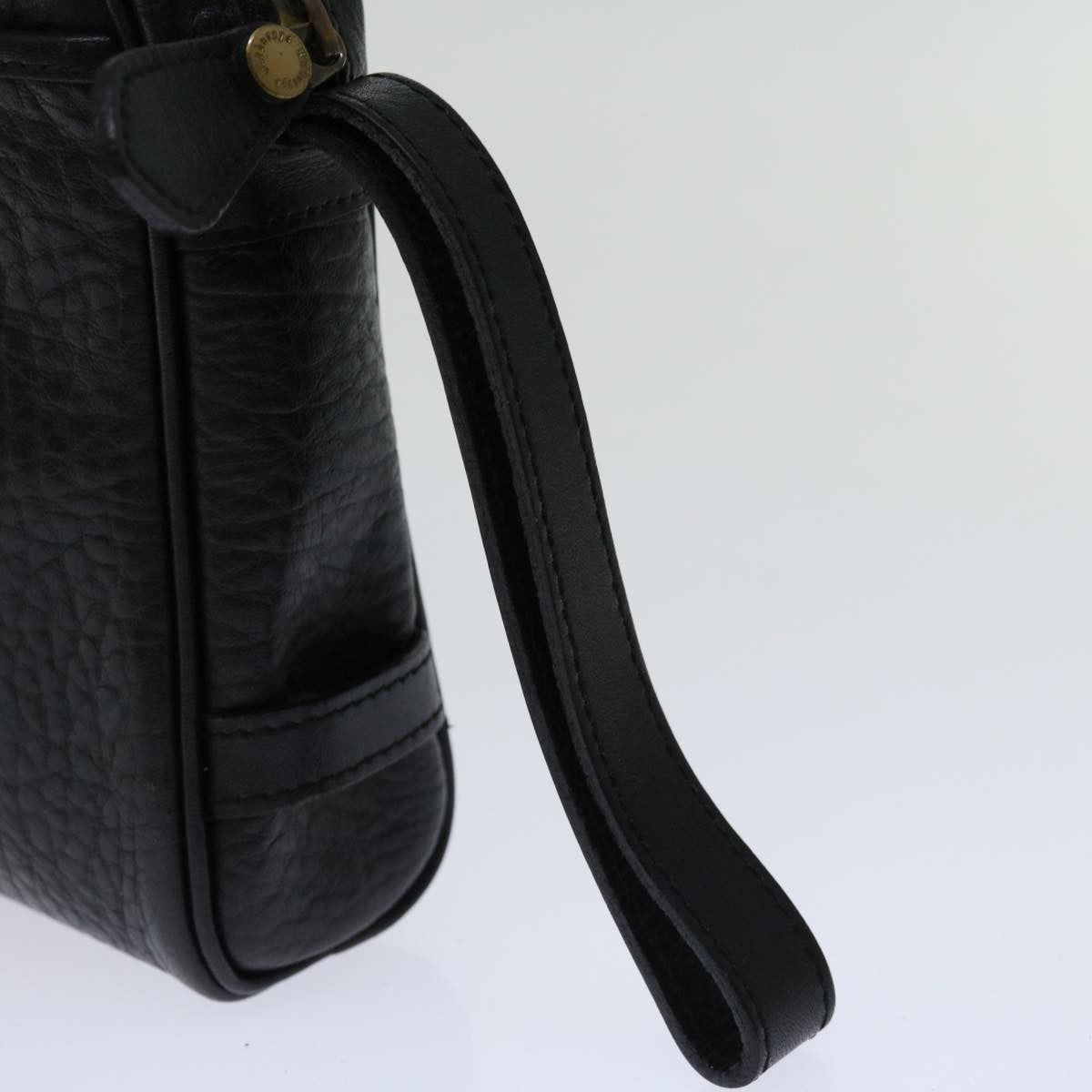 Burberry Zip Clutch Leather, BLACK, LEATHER, Clutche & pouche