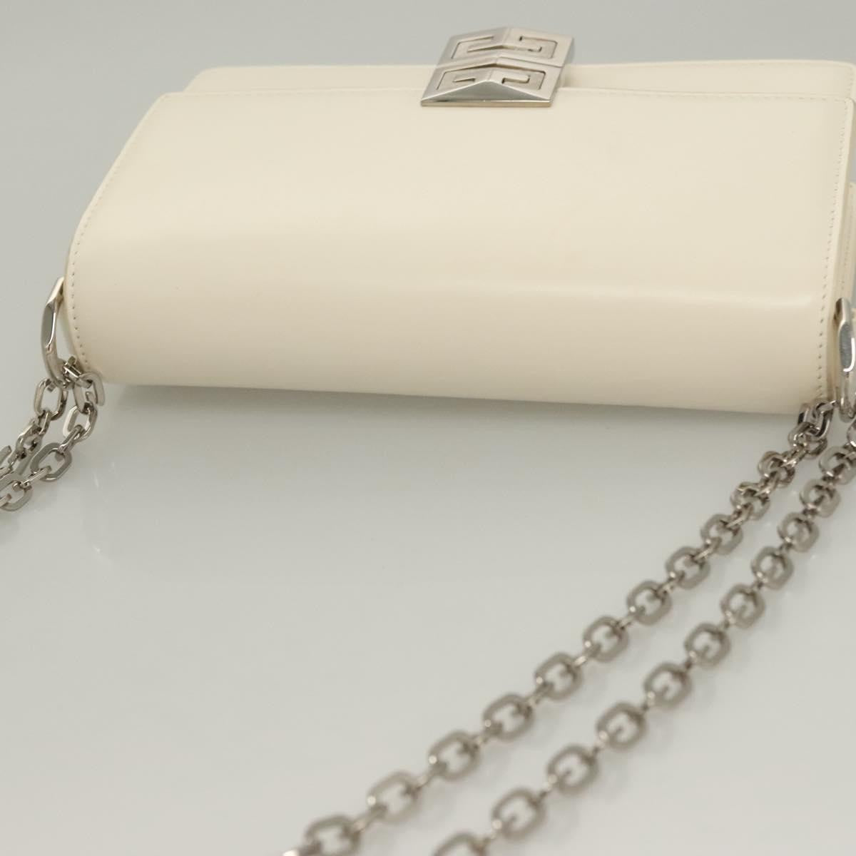 Givenchy 4G Chain Crossbody Bag Leather, WHITE, LEATHER, Crossbody bag