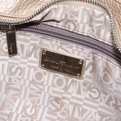 Salvatore Ferragamo Marisa Satchel Leather, GOLD, LEATHER, Handbag