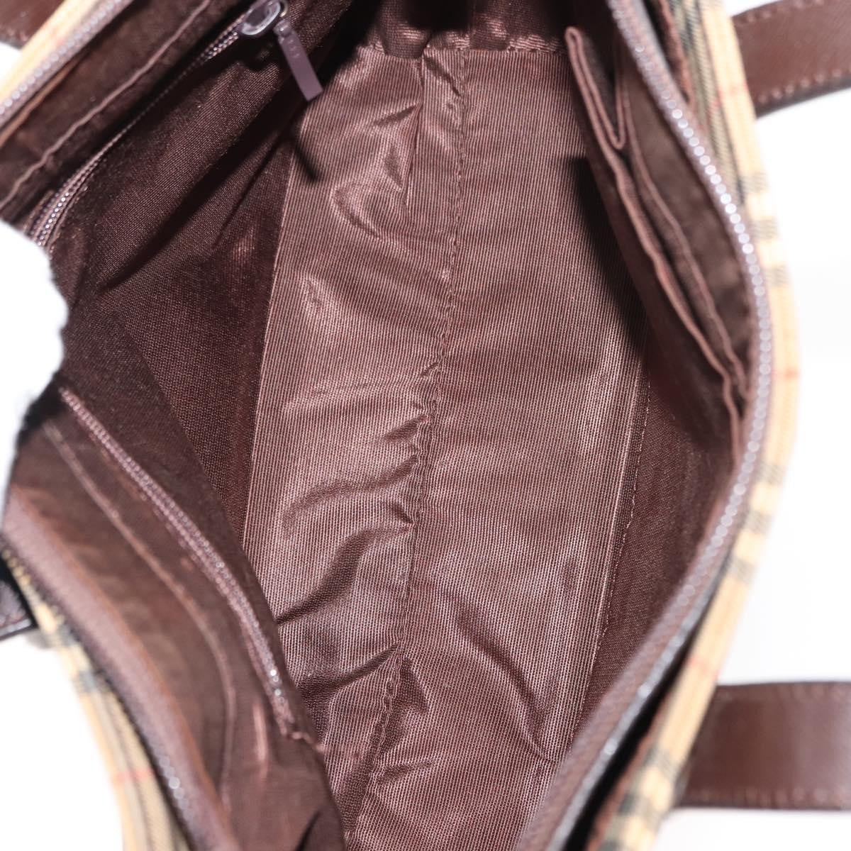 Burberry Nova Check Tote Canvas and Leather, BEIGE, CANVAS, Tote bag