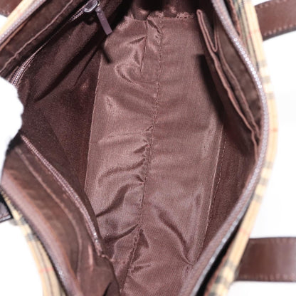 Burberry Nova Check Tote Canvas and Leather, BEIGE, CANVAS, Tote bag