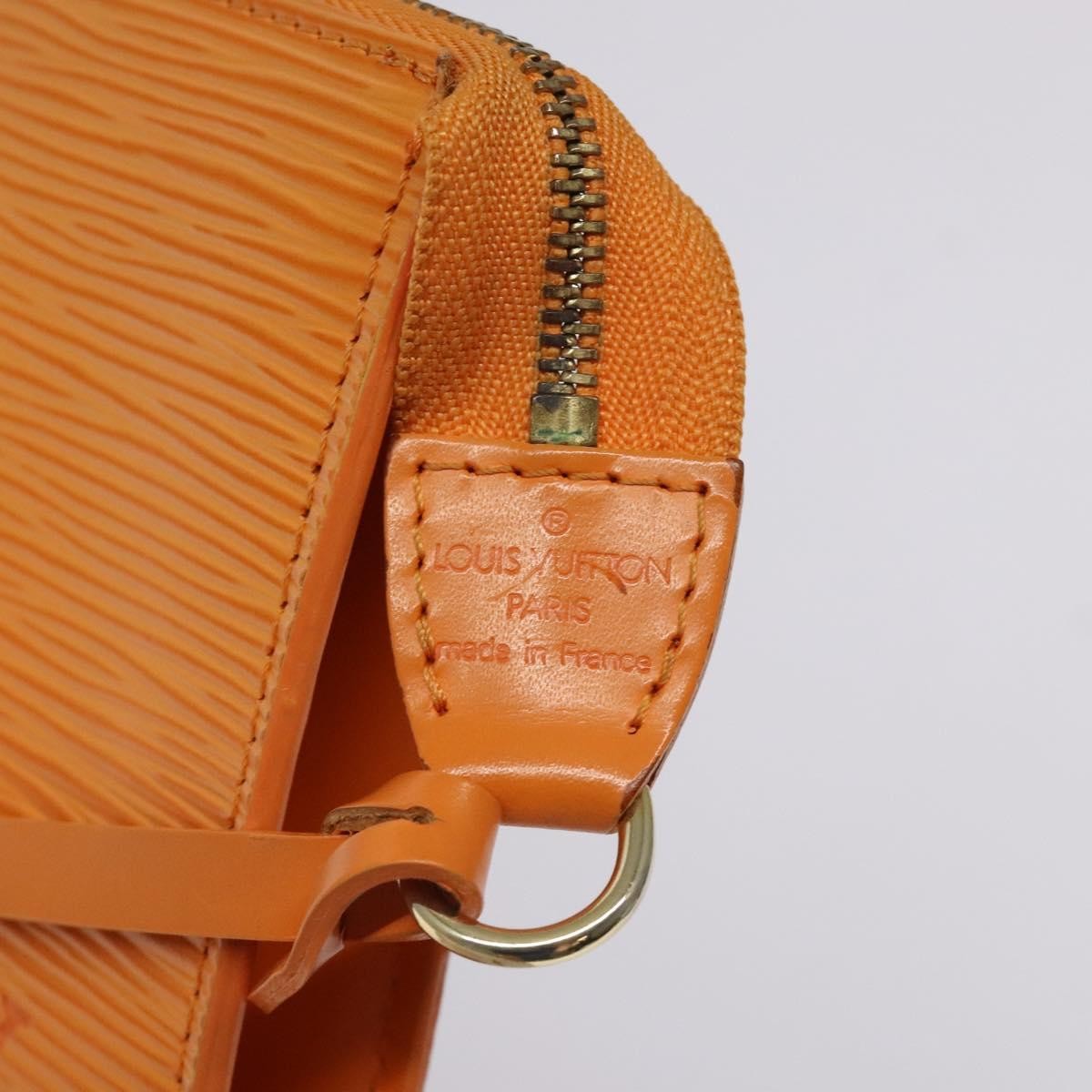 Louis Vuitton Pochette Accessoires Epi Leather, ORANGE, LEATHER, Clutche & pouche
