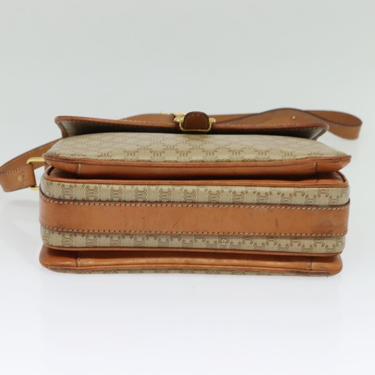 Celine Macadam Shoulder Bag PVC Leather, BEIGE, CANVAS, Shoulder bag