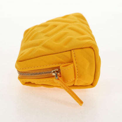 Fendi FF Logo Pouch Nylon, GOLD, NYLON, Clutche & pouche