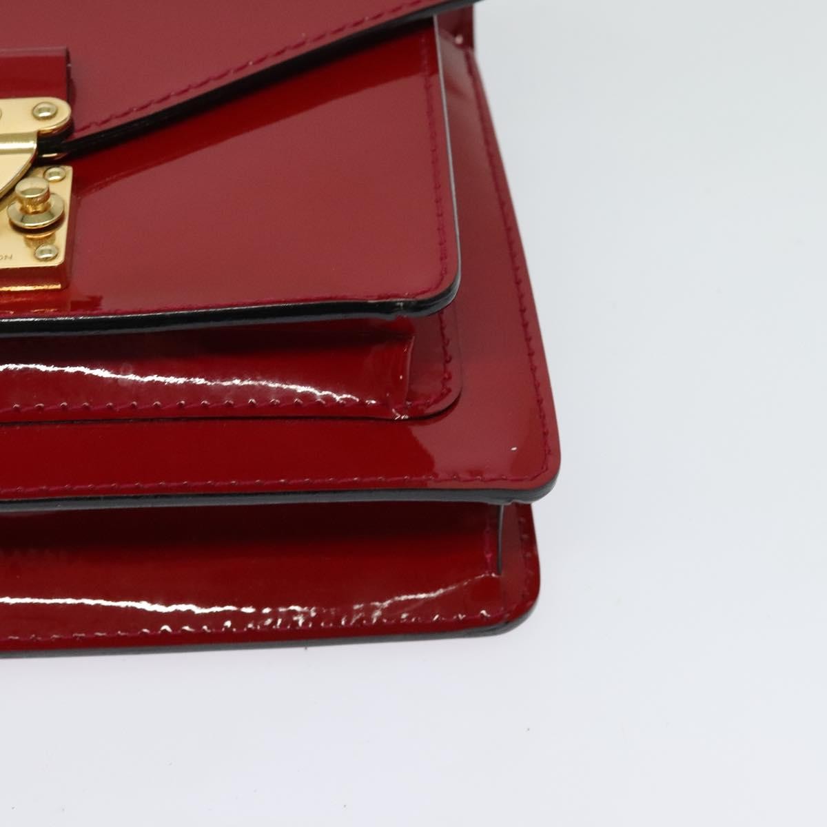 Louis Vuitton Monceau Handbag Vernis, RED, PATENT_LEATHER, Handbag