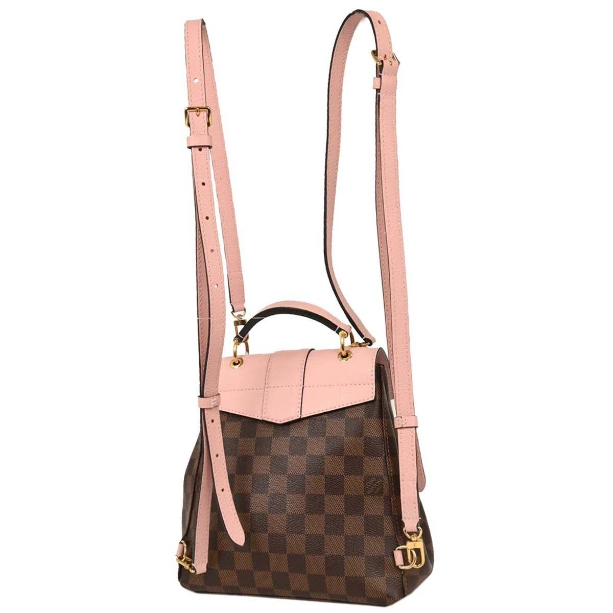 Louis Vuitton Clapton Backpack Damier and Leather, BROWN, CANVAS, Backpack