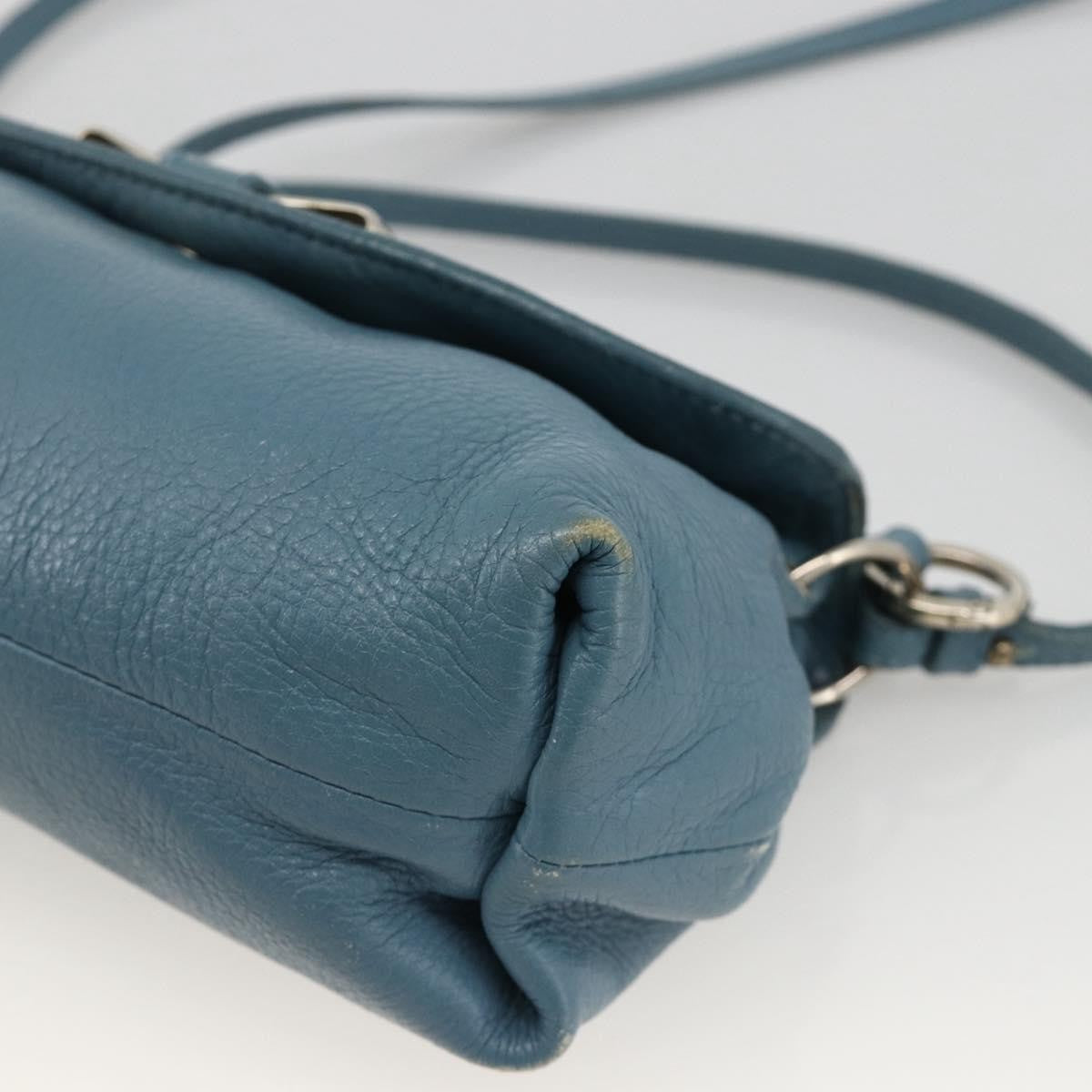 Chloe Lily Handbag Leather, Blue, Leather, Handbag