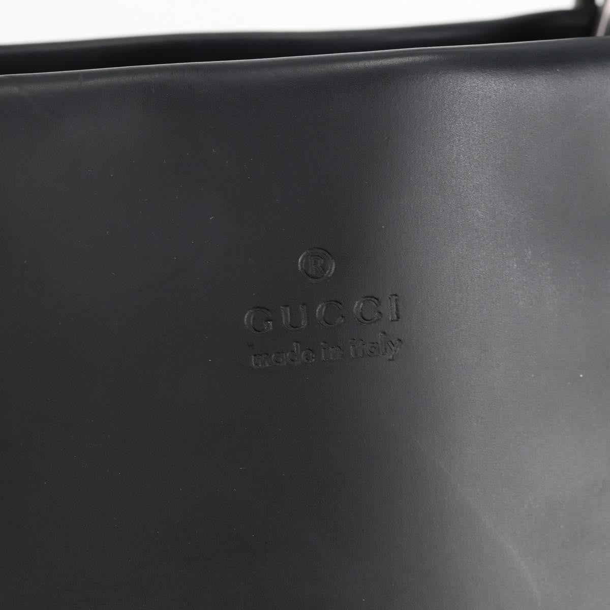 Gucci Bamboo Top Handle Convertible Tote Leather, BLACK, LEATHER, Tote bag