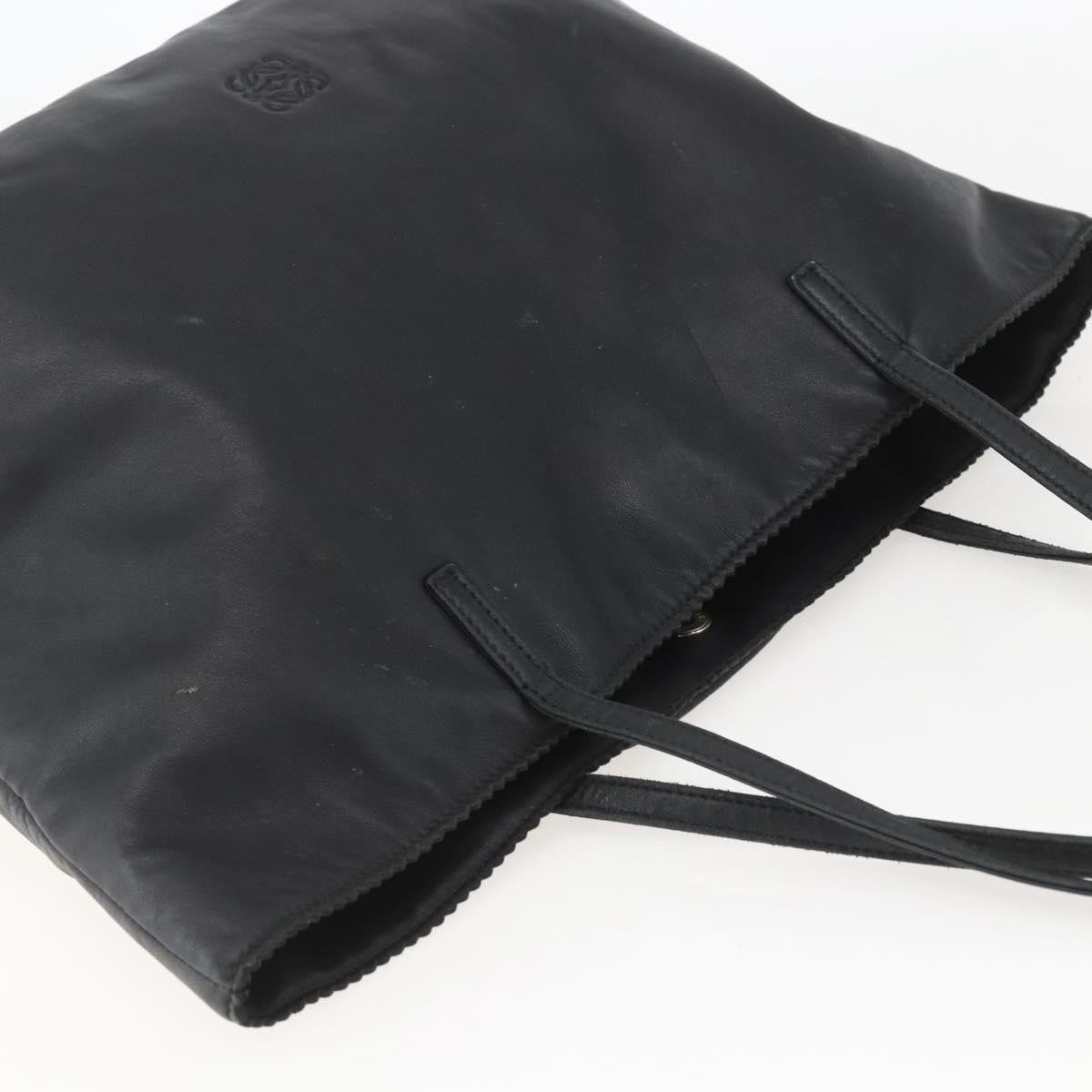 Loewe Anagram Tote Leather, BLACK, LEATHER, Tote bag