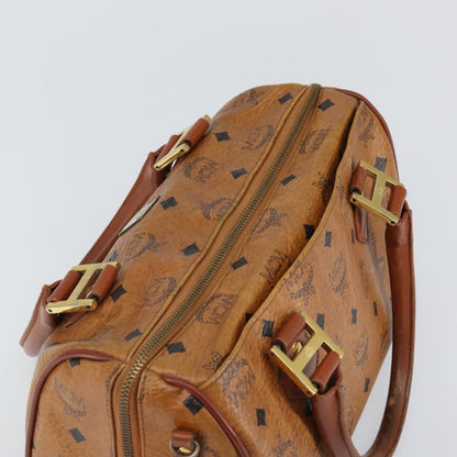 MCM Visetos Handbag Canvas and Leather, BROWN, CANVAS, Handbag