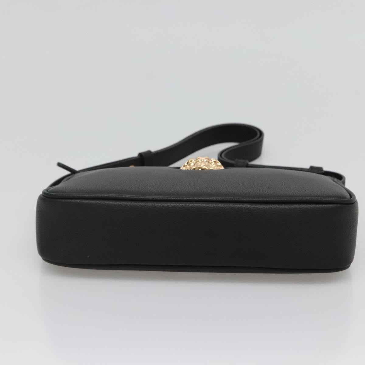 Versace Medusa Shoulder Bag Leather, BLACK, LEATHER, Shoulder bag