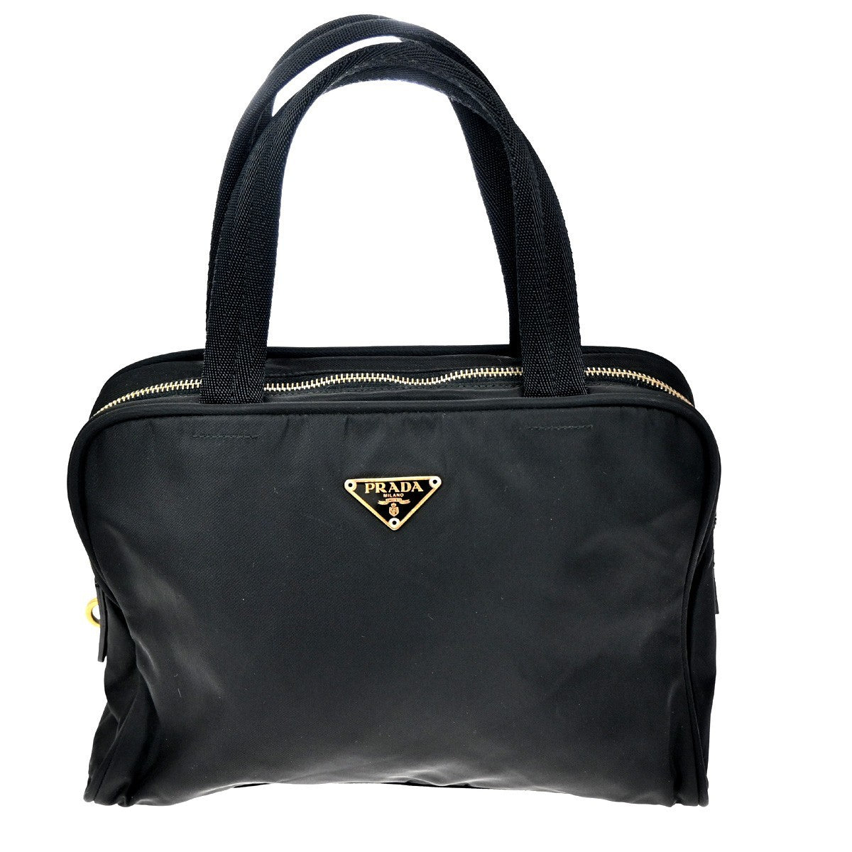 Prada Vintage Handbag Tessuto, Black, Nylon, Handbag