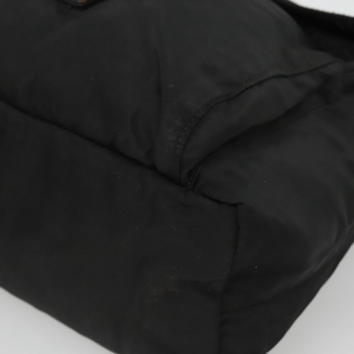 Prada Buckle Messenger Bag Tessuto, BLACK, NYLON, Shoulder bag