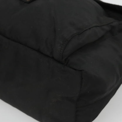 Prada Buckle Messenger Bag Tessuto, BLACK, NYLON, Shoulder bag