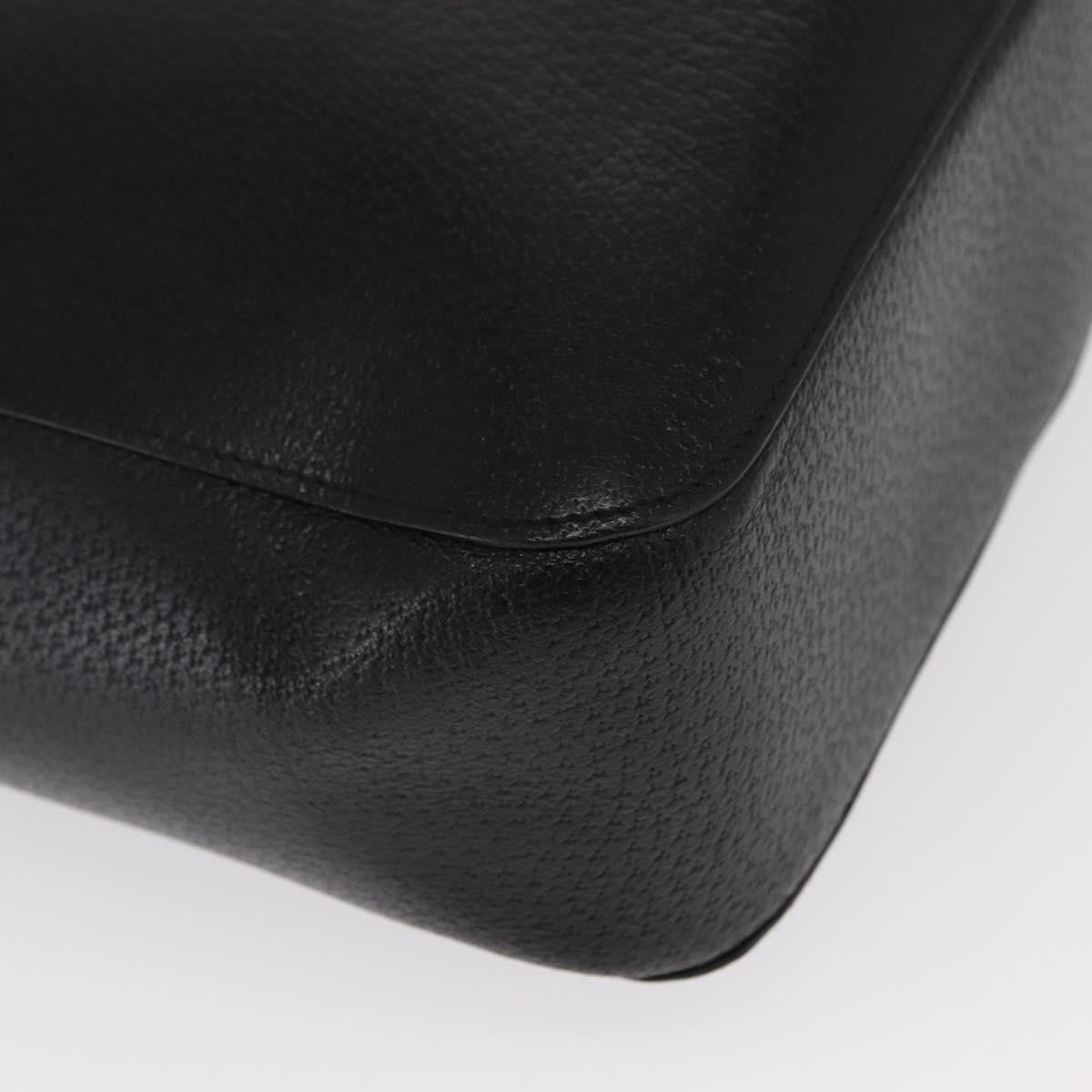 Gucci Vintage Bamboo Handle Tote Leather, BLACK, LEATHER, Tote bag