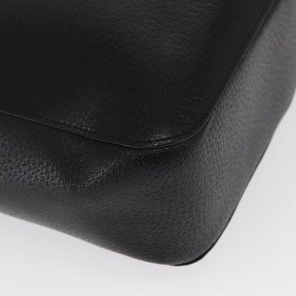 Gucci Vintage Bamboo Handle Tote Leather, BLACK, LEATHER, Tote bag