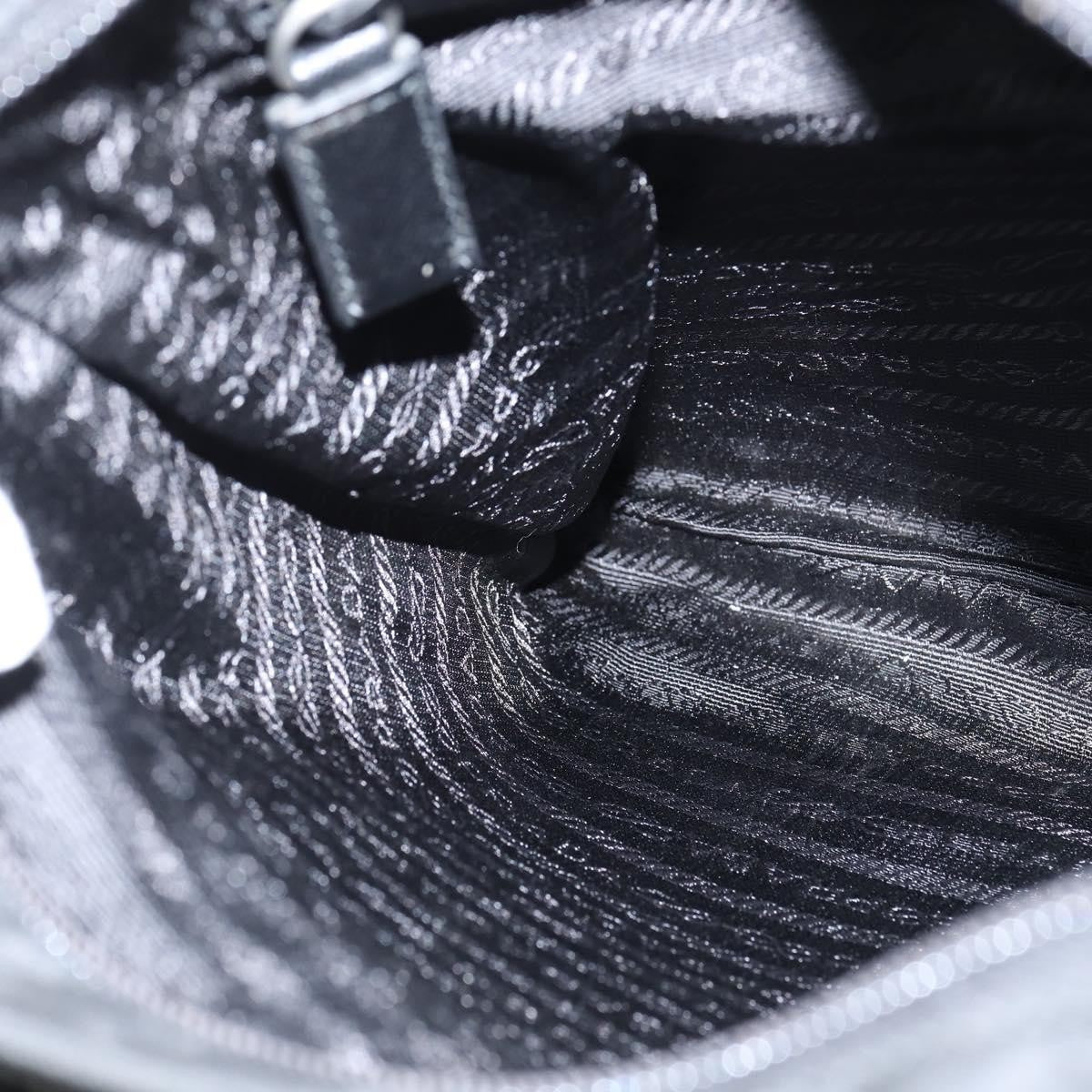 Prada Front Pocket Messenger Bag Tessuto, BLACK, NYLON, Shoulder bag