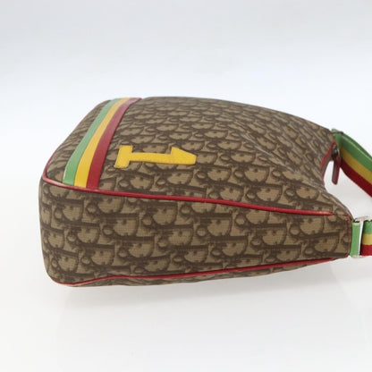 Christian Dior Vintage Rasta Messenger Bag Diorissimo Coated Canvas, BROWN, PVC, Shoulder bag