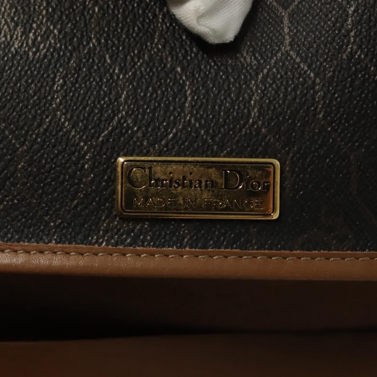 Christian Dior Vintage Honeycomb chain Canvas, BLACK, CANVAS, Handbag