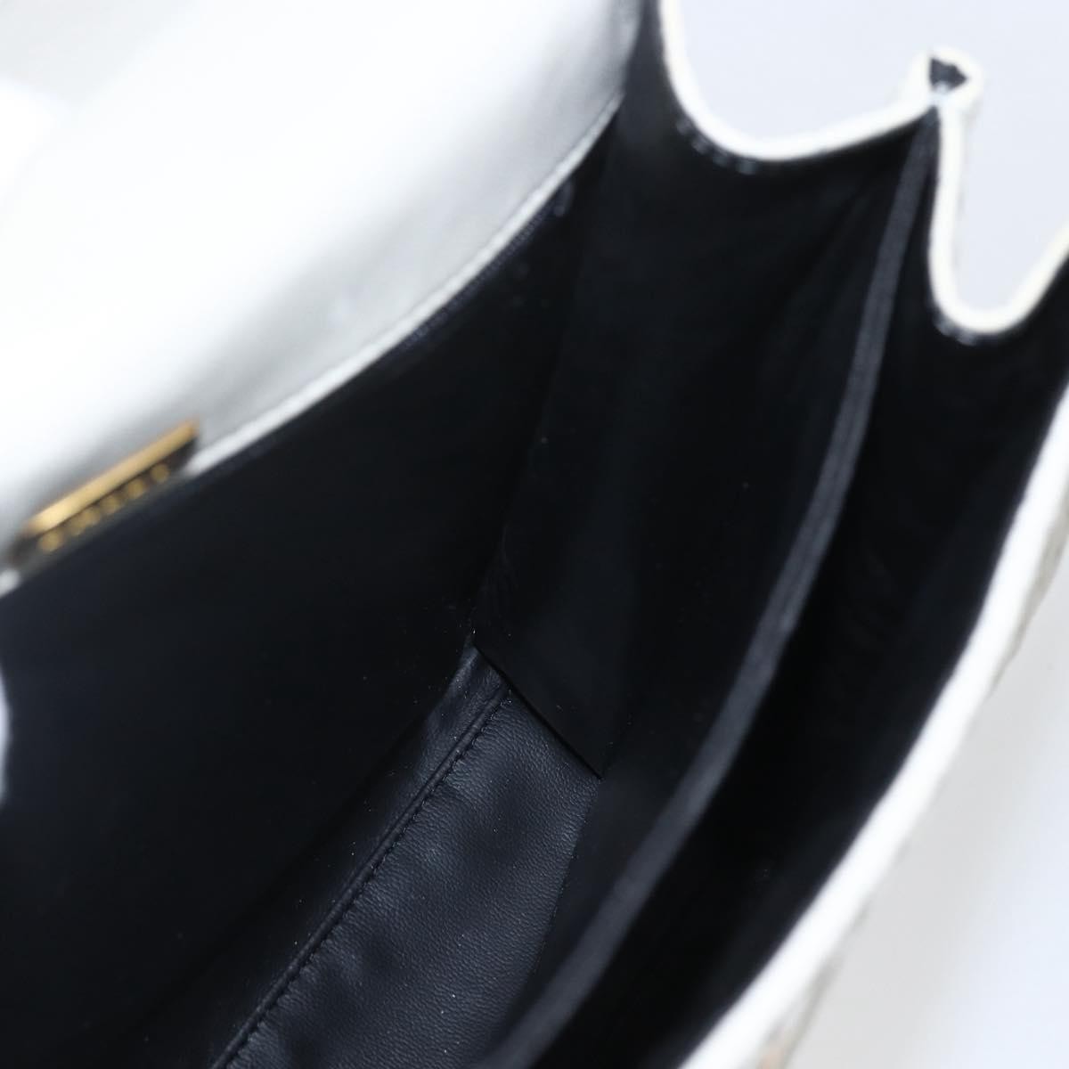 Bally Vintage Handbag Quilted Leather, WHITE, LEATHER, Handbag