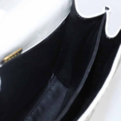 Bally Vintage Handbag Quilted Leather, WHITE, LEATHER, Handbag