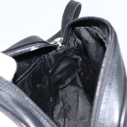 Salvatore Ferragamo Vintage Shoulder Bag Leather, BLACK, LEATHER, Shoulder bag