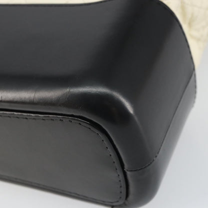 Chanel Bicolor Gabrielle Hobo Quilted Aged Calfskin, WHITE, LEATHER, Shoulder bag