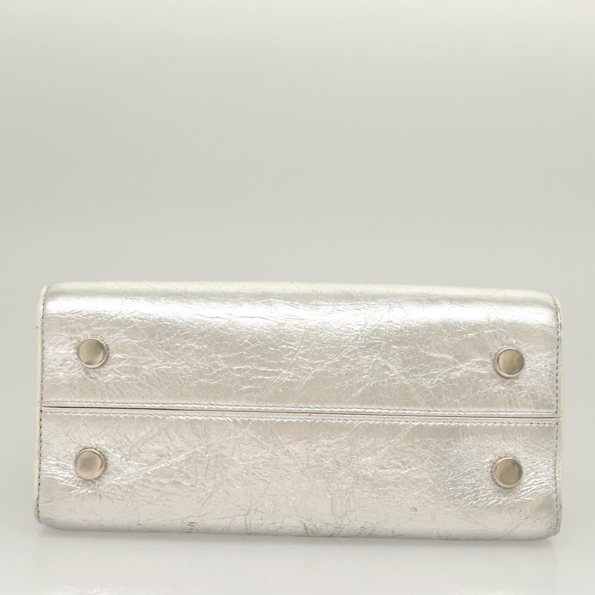 Christian Dior Diorever Bag Leather, SILVER, LEATHER, Bag