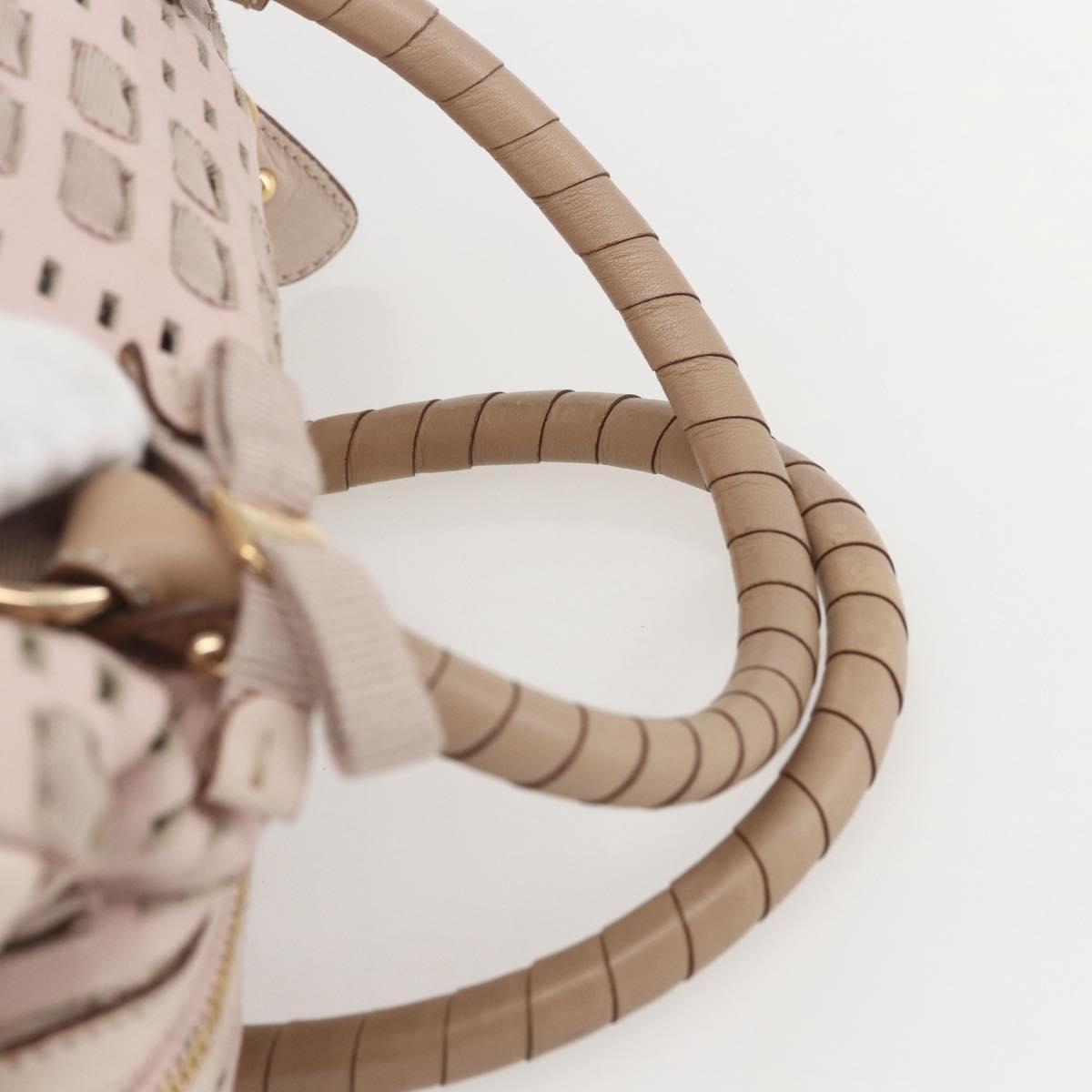 Salvatore Ferragamo Vala Handbag Leather, PINK, LEATHER, Handbag