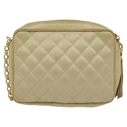 Chanel Vintage Front Pocket Camera Bag Satin, BEIGE, SATIN, Handbag