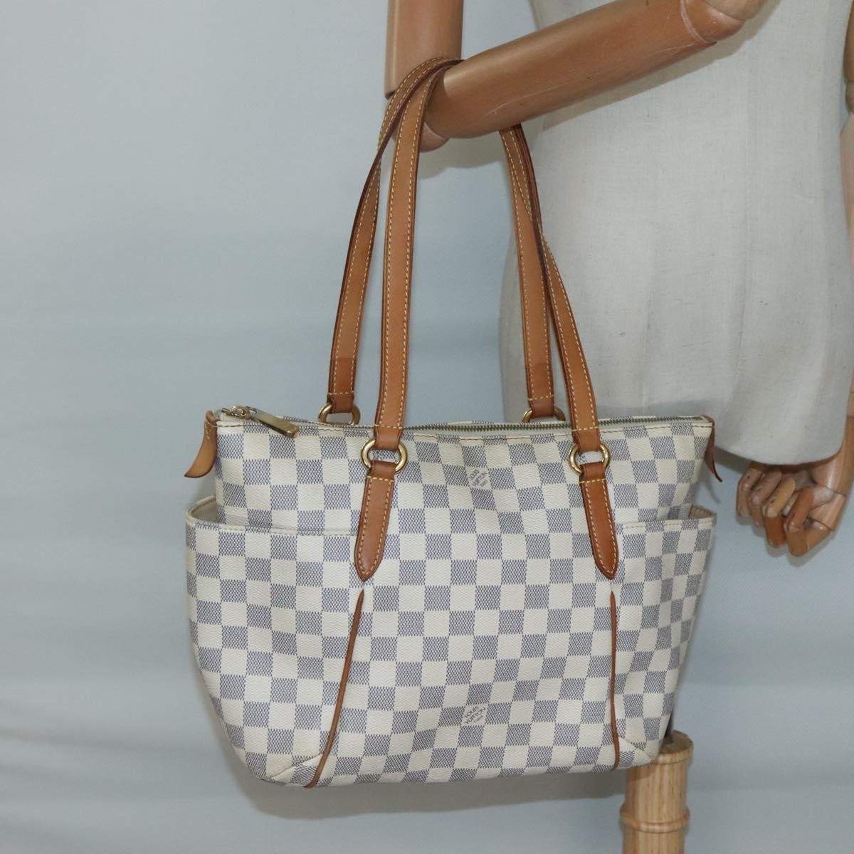 Louis Vuitton Totally Handbag Damier, WHITE, CANVAS, Tote bag