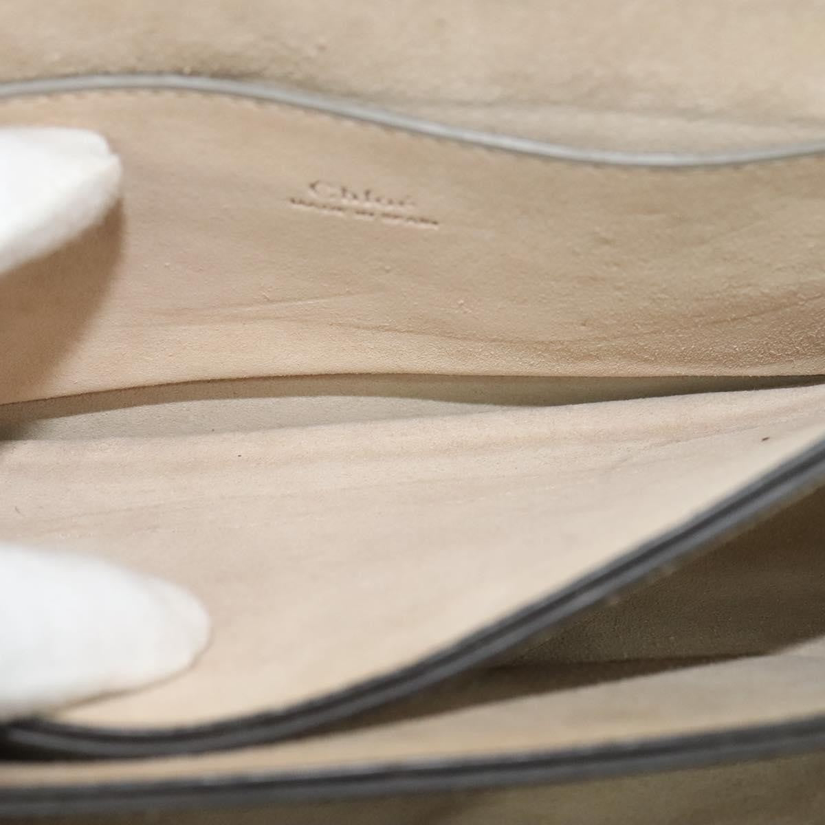 Chloe Faye Shoulder Bag Leather and Suede, BEIGE, LEATHER, Shoulder bag